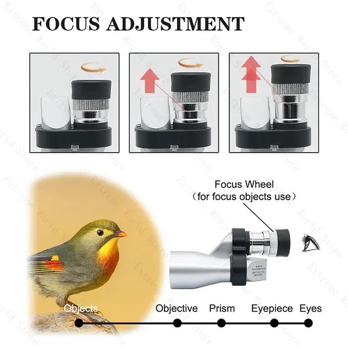 Monoculaire mini poche vision nocturne 8x20 zoom - télescope compact chasse camping randonnée