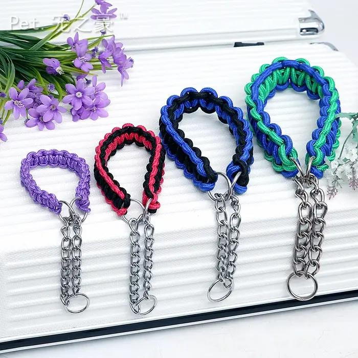 Collier de haute qualité réglable pour chiens moyens et grands en fibre avec fonction séparable pour promenade et occasions spéciales