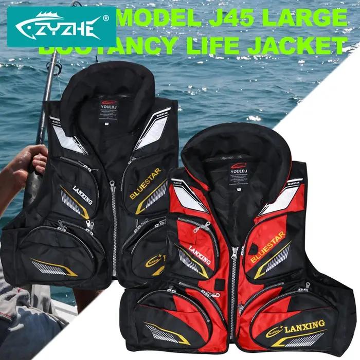 Veste de pêche en eau vive ZYZHE pour hommes J45, gilet de flottabilité multifonction, flottabilité