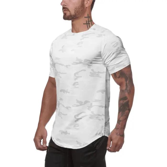 CamSolomon-T-shirt à manches courtes et col rond en maille pour homme