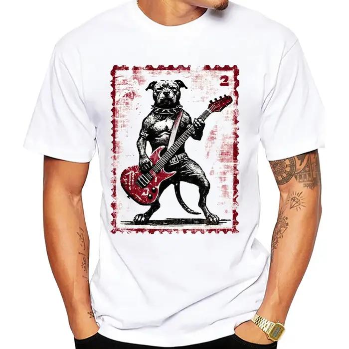 T-shirt homme Pitbull drôle et moderne hip-hop décontracté pour les amoureux des animaux occasions estivales