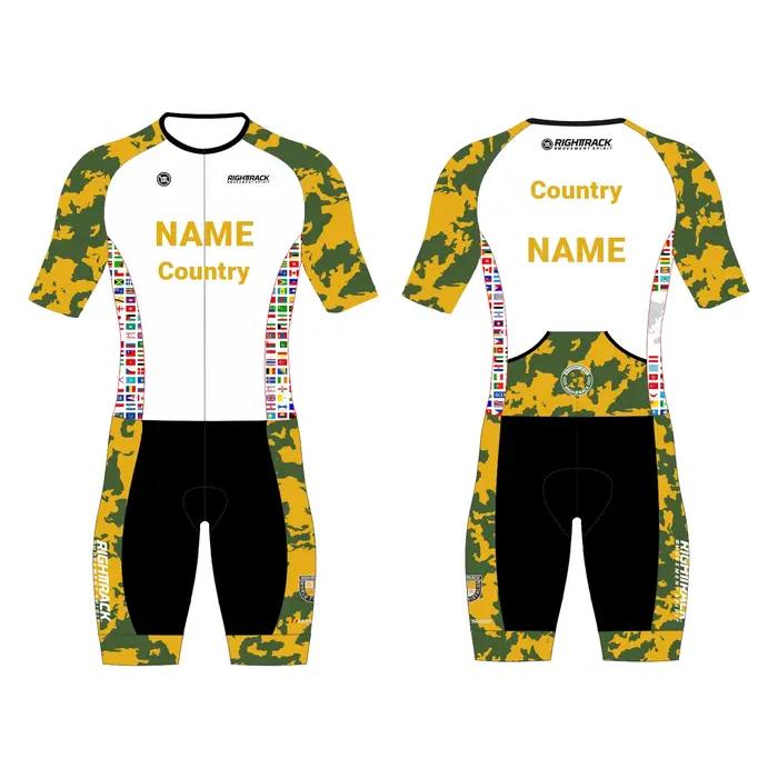 Trisuit de Triathlon personnalisé pour hommes, vêtements d'entraînement, combinaison colorée, RIGHTTRACK, natation, cyclisme, course à pied