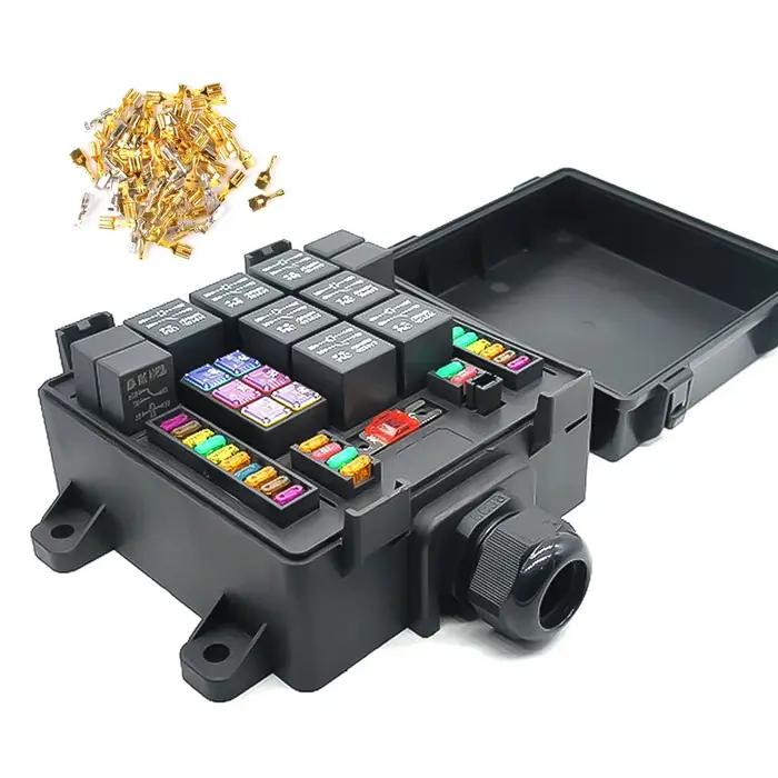 Porte-fusible à lame de boîte noire de prise de voiture, automobile, montres, éclairage multidirectionnel, modification audio, terminal de contrôle, loisirs