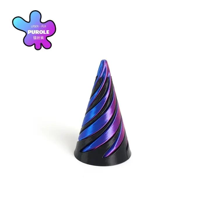 Pyramide de cône en spirale imprimée en 3D