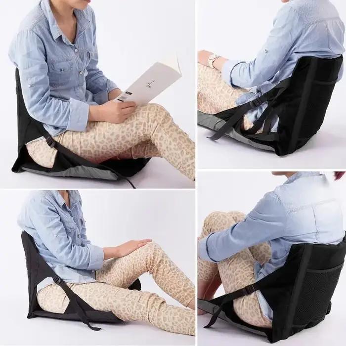 Tapis de chaise de Camping Portable, coussin de dossier pliable, léger, pour jardin extérieur, chais