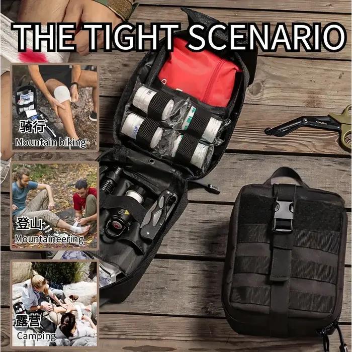 Sac de survie EDC Molle Powder IFAK pour chasseurs et randonneurs, trousse médicale d'urgence, trousse de premiers soins en plein air, accessoires de camping et de randonnée