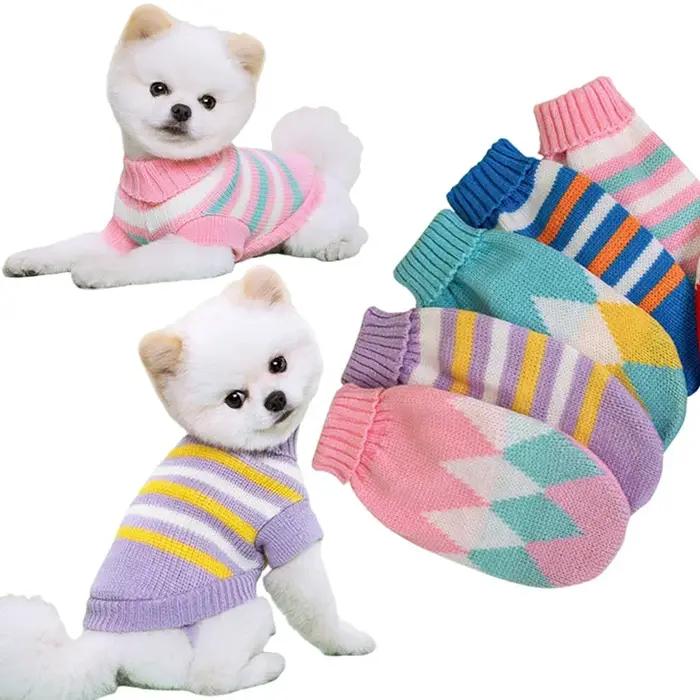 Veste en coton rayé pour petits chiens et chats élégante confortable pour toutes les saisons à offrir pour occasions spéciales