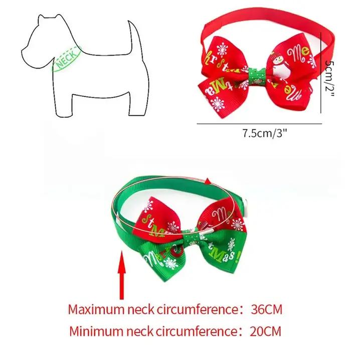 Collier personnalisé de Noël avec nœuds papillons pour chiens toutes saisons confortable et élégant à offrir pour occasions spéciales