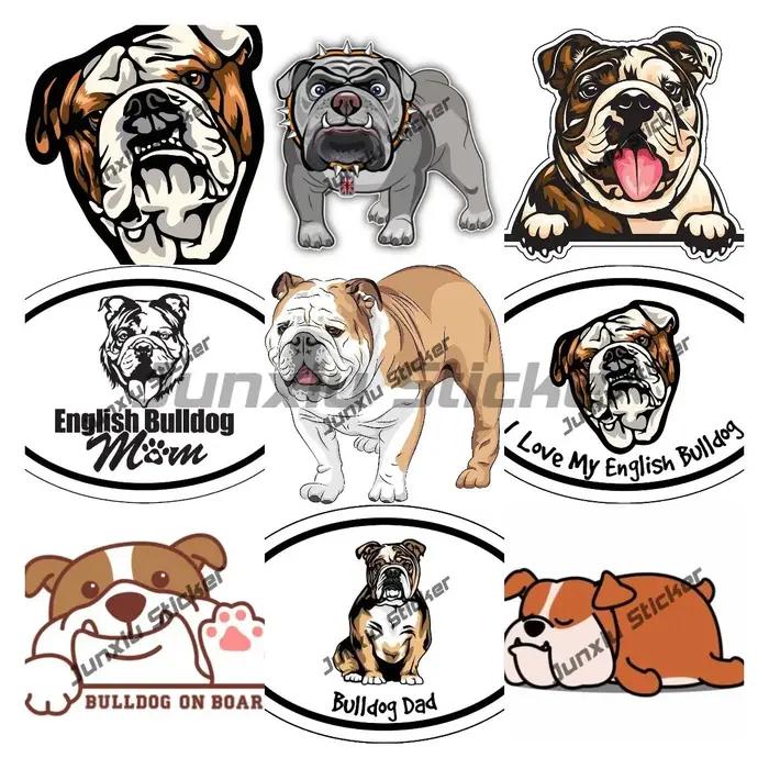 Autocollant bouledogue anglais Love My Bulldog anglais