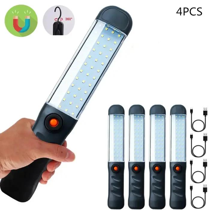 Lampe de travail LED Rechargeable, Base magnétique, étanche, 3 Modes, lampe de poche LED, lumière d'