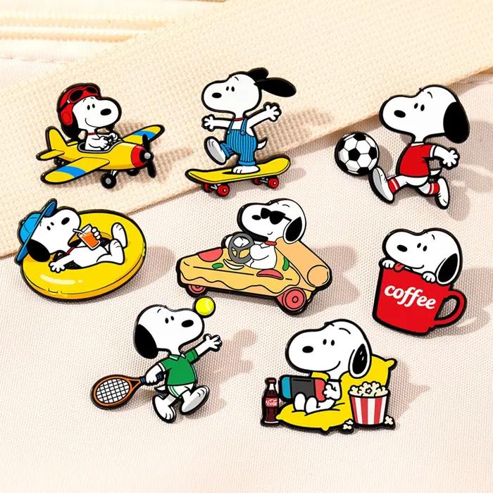 Broches émaillées en forme de chiot blanc ensemble d'accessoires de bijoux à la mode cadeau pour amis occasions spéciales
