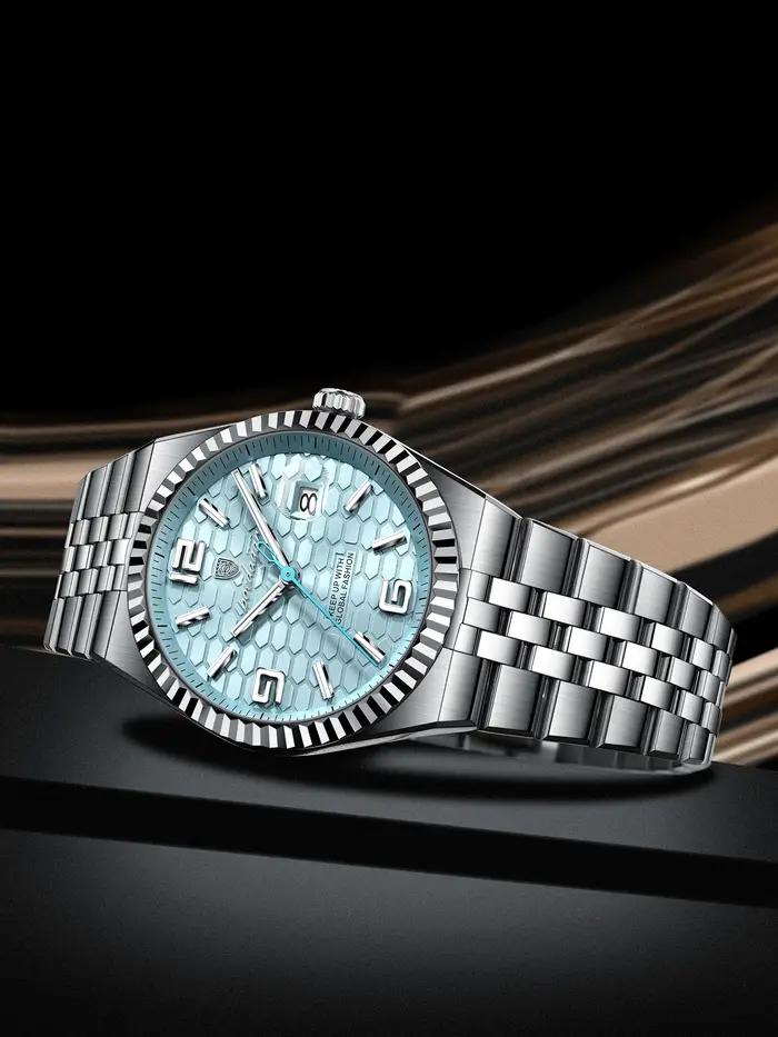 Montre homme POEDAGAR quartz luxe étanche - Acier inox lumineuse calendrier affaires marque originale qualité