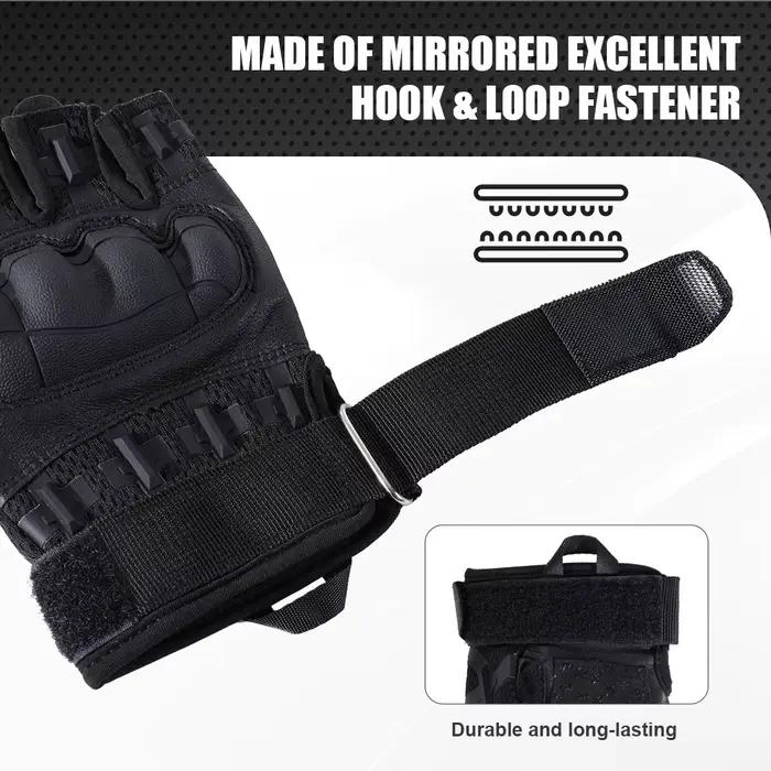 Gants tactiques sans doigts coque dure pour chasse paintball - Anti-dérapant sports outdoor hommes