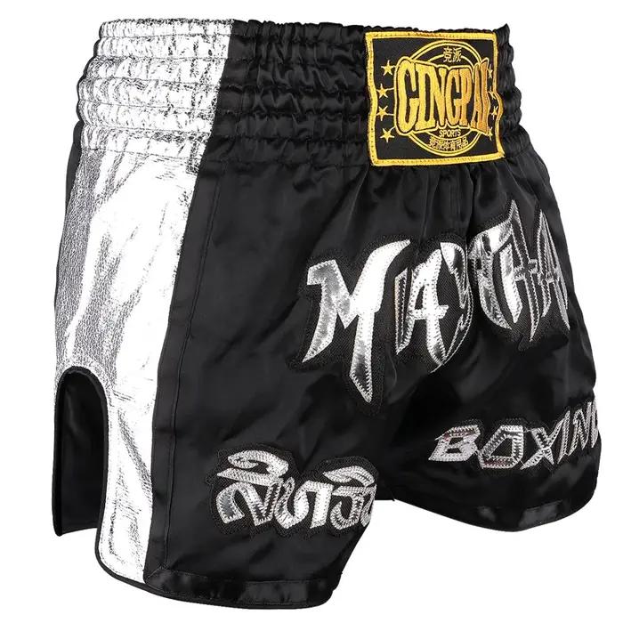 Short de boxe thaïlandaise brodé pour hommes et femmes
