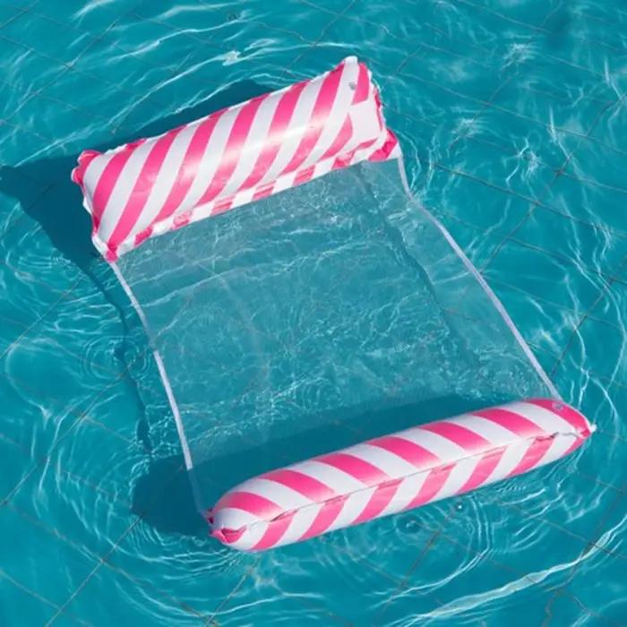 Hamac flottant moderne à air pour piscine et plage, chaise longue gonflable, flottaison ludique pour détente été, cadeau idéal pour amoureux de l'extérieur
