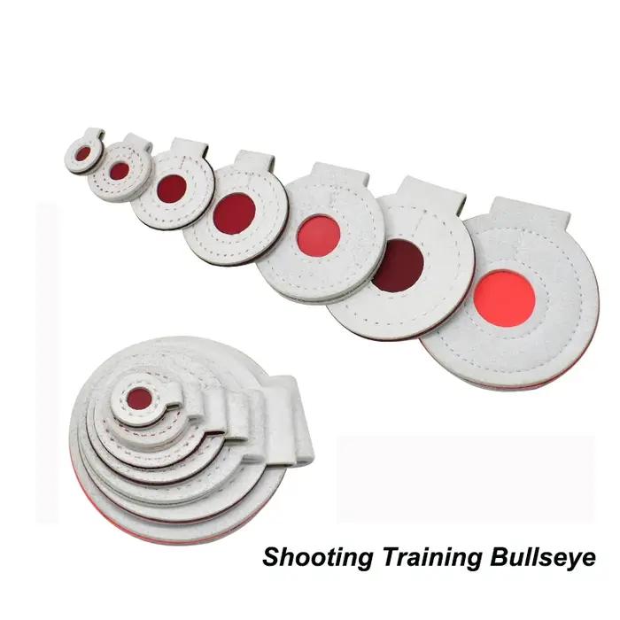 Ensemble Bullseye d'entraînement au tir cible suspendue en cuir sept pièces pour tir personnel et groupes occasions spéciales
