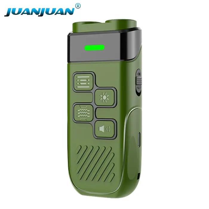 Répulsif à ultrasons double pour chiens, dispositif d'entraînement professionnel pour chiens, rechargeable, anti-aboiement, avec lampe torche LED