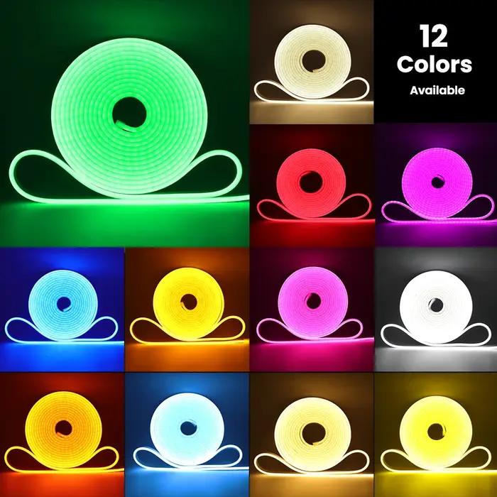 Bande LED 12V 2835 néon signe 120LED s/M IP67 étanche Flexible Silicone néon corde lumières blanc ch