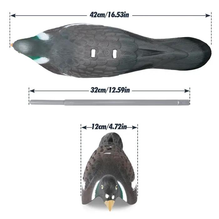 Pigeon leurre de chasse 3D réaliste peint aile blanche pour attirer les pigeons en chasse occasions spéciales fournitures de tir