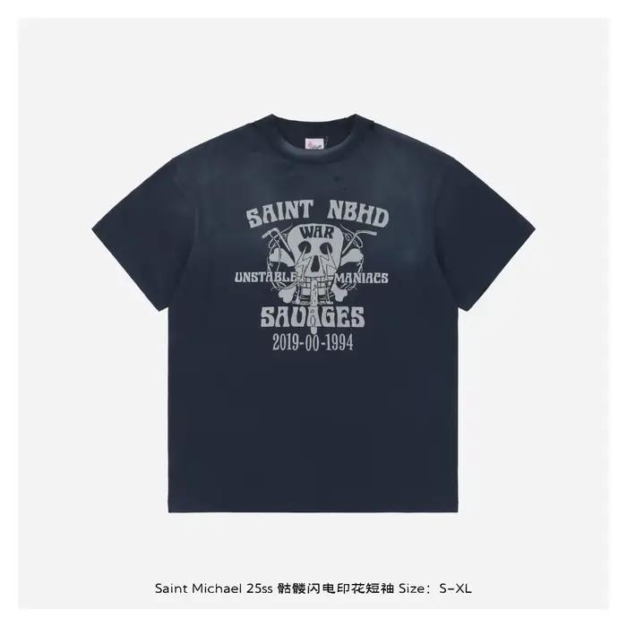Saint Michael 25SS nouvelle mode vêtements pour hommes populaire décontracté hommes et femmes ample