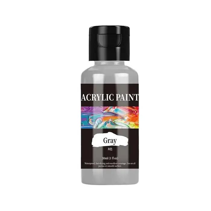 Ensemble de peinture acrylique en bouteille pour vêtements, tissus et cuir, 24 couleurs pour la personnalisation et la rénovation des meubles et accessoires