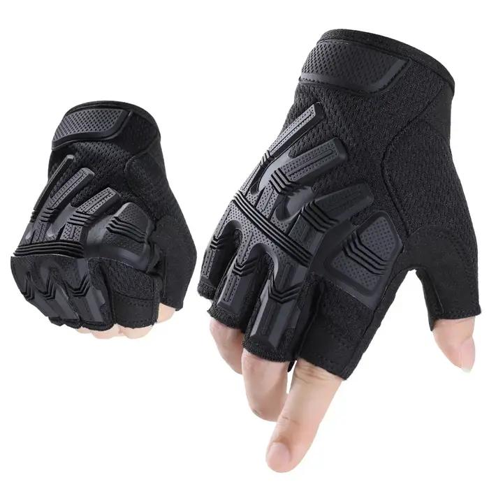 Gants mi-doigts tactiques outdoor anti-dérapants pour vélo randonnée escalade chasse paintball - Équipement protection