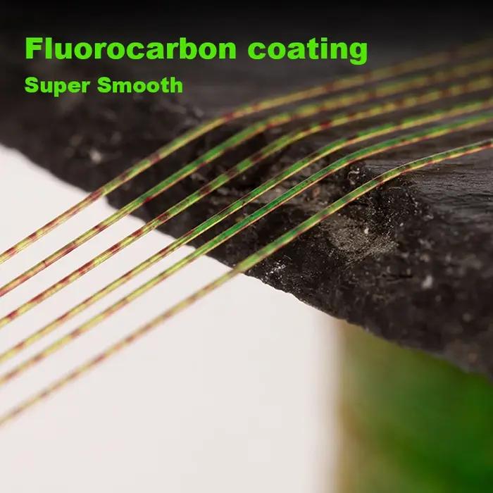 Ligne de pêche Invisible de Camouflage de 500m, Monofilament en Nylon tacheté, revêtement en Fluoroc