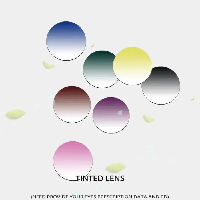 MR-8 Super Tough 1.56 1.61 1.67 Teinté Gradient Lentille Teinture document Lentilles Optiques contre