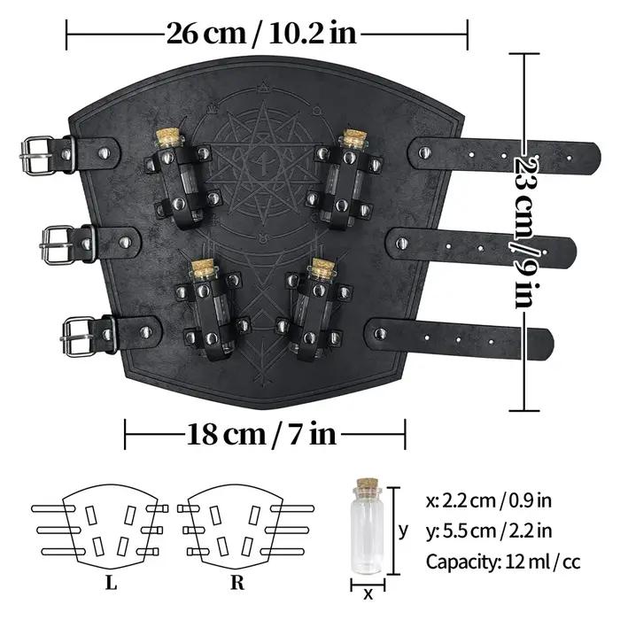 Bracelets d'armure médiévale, gauntlet vintage, bracelet de style punk, costume de cosplay du Moyen Âge, LARP, fête pour hommes et femmes