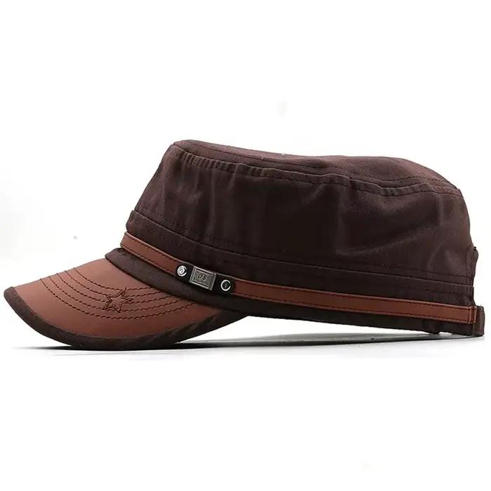 Casquette de cadet décontractée en polyester pour homme et femme, style militaire vintage pour quatre saisons