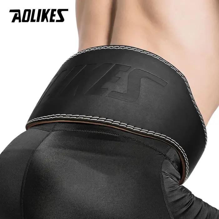 AOLIKES taille soutien sport ceinture de sécurité protéger Fitness Squat profond traction dure halté