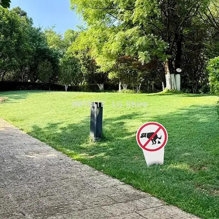 Panneau en plastique « Interdiction de crottes de chien » – Avertissement de propreté pour jardin