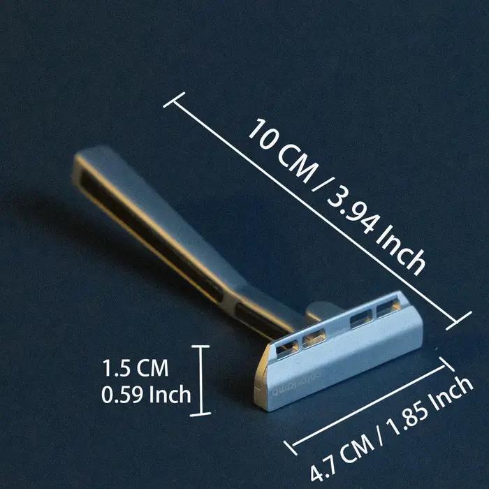 Rasoir de sécurité manuel en alliage de zinc pour homme avec 30 lames ultra fines à bord unique pour rasage doux et précis occassions quotidiennes et spéciales