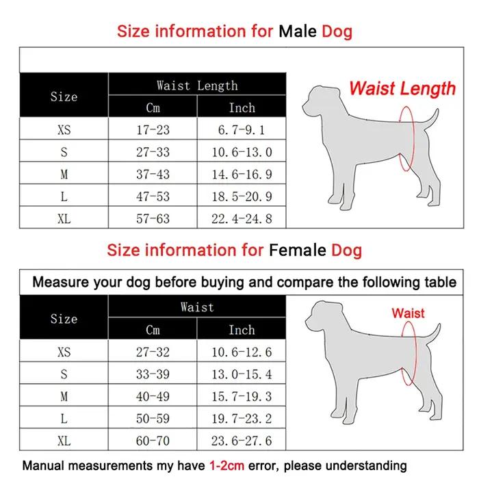 Couches lavables pour animaux de compagnie pour femmes et hommes