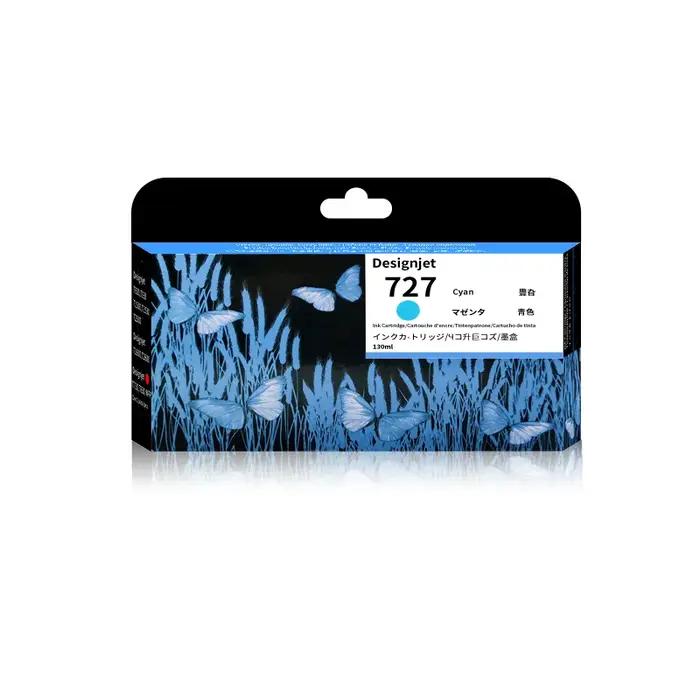 Cartouche compatible BFHH 130ML 727XL 727 pour imprimante HP DesignJet T1530 T920 T1500 T2500 T930 T2530 avec encre et puce, 6 couleurs