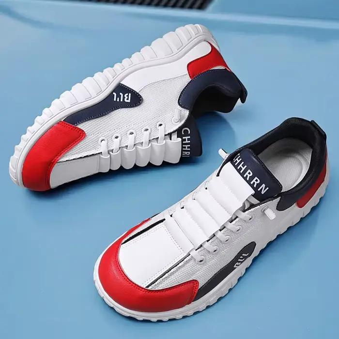 Chaussures pieds nus ELUVA à bout large pour hommes, baskets minimalistes en cuir synthétique, légères, ajustables, à enfiler, pour la marche