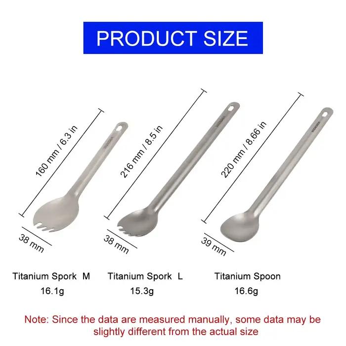 Widesea Camping titane Spork cuillère extérieur fourchette légère vaisselle Portable pique-nique ran