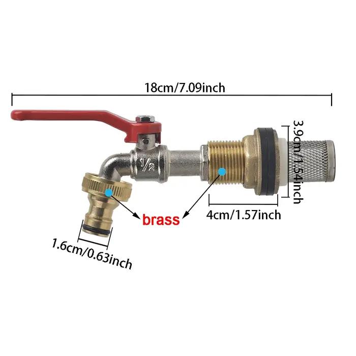 Connecteurs d'eau précieux en laiton pour jardin avec joint étanche et installation facile pour réservoirs d'eau et systèmes d'irrigation