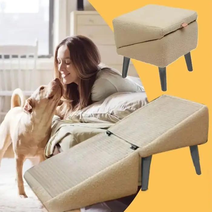 Rampe pliable multifonctionnelle antidérapante pour chiens et chats, utilisable comme repose-pieds pour véhicule