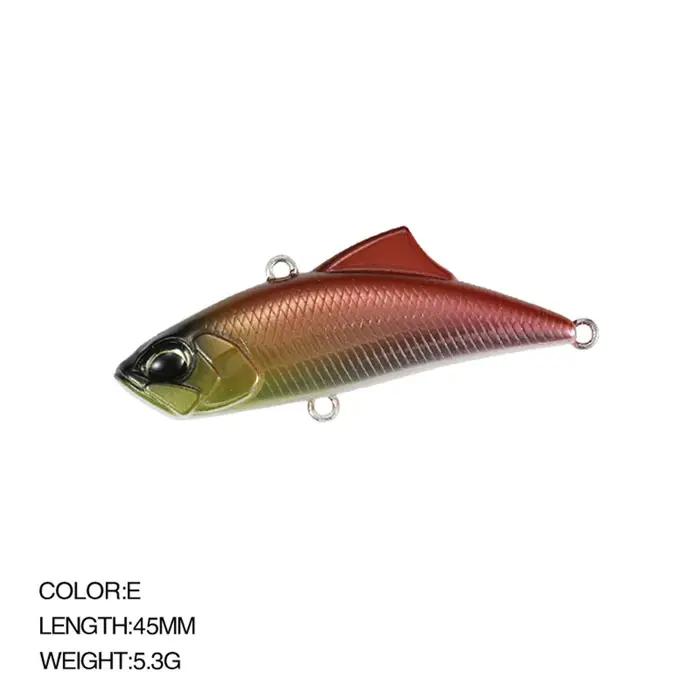Leurre vibrant en plastique de 45mm avec triple hameçon pour pêche hivernale sur glace brochet bar occasions spéciales