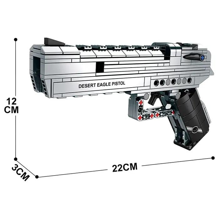 Ensemble de construction pistolet Desert Eagle militaire en briques pour garçon jouets construction occasionnelles cadeau de Noël