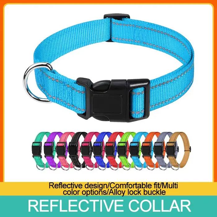 Collier en nylon pour chien élégant pour chiots et grands chiens tous les styles et couleurs pour chaque saison et occasion spéciale