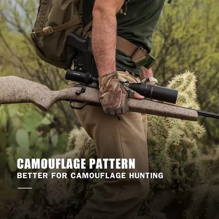 Gants de pêche camouflage mi-mains 3 doigts anti-dérapants fins pour chasse et vélo - Coupe élastique