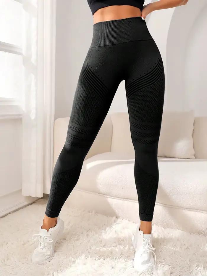 Pantalon de sport avec lignes sexy pour femme, pantalon de fitness élastique, pantalon serré, taille