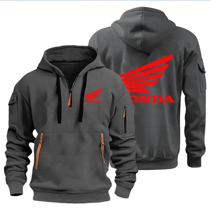Sweats à capuche pour hommes vestes de moto Honda Wings Logo imprimé sweat pull