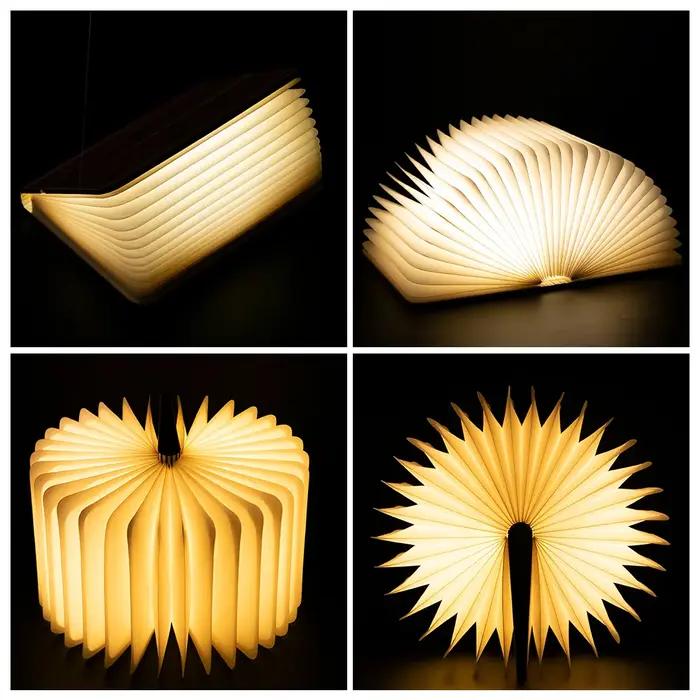 LED lampe de livre en bois enfants lampe de lecture USB lampe de Table de chevet 3 couleurs chambre