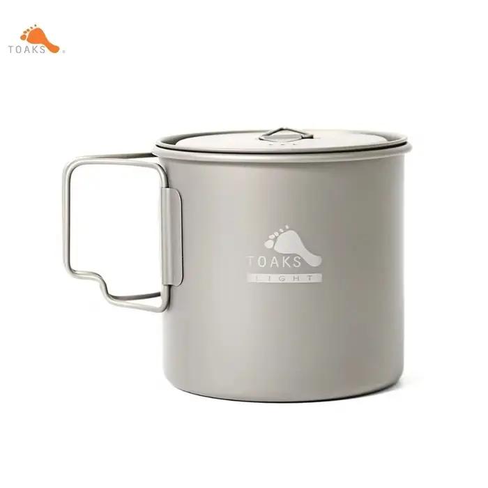 TOAKS 650ml Pot titane tasse ultraléger vaisselle extérieure Camping tasse équipement de Camping POT