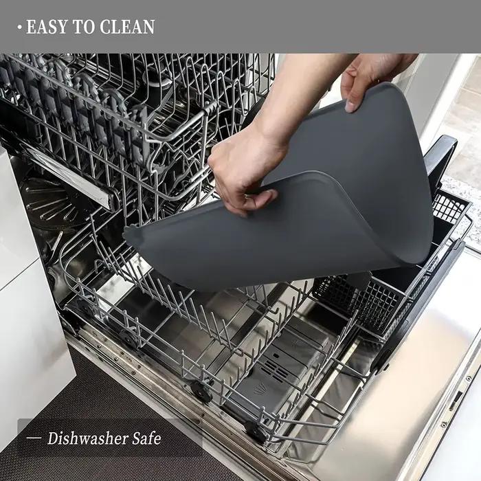 Tapis de nourriture pour chiens en silicone imperméable et antidérapant pour bol de nourriture et d'eau occasions spéciales et quotidiennes