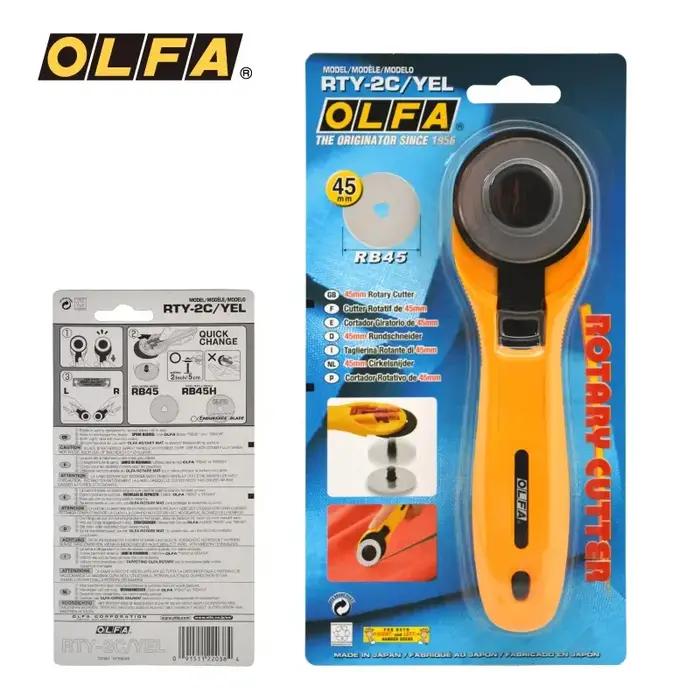 Olfa RTY-2/C 45mm distant Pinkle lame de coupe, coupe-couture multi-usages pour couper le cuir tissu