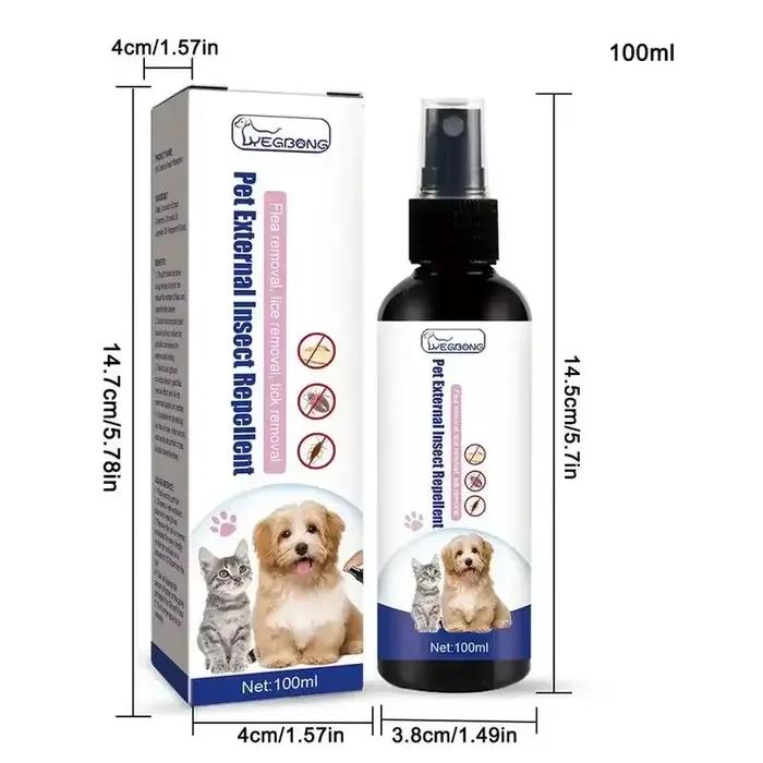 Spray anti-tiques naturel pour chiens chats animaux domestiques protection externe peau saine hygiène soins animaux de compagnie